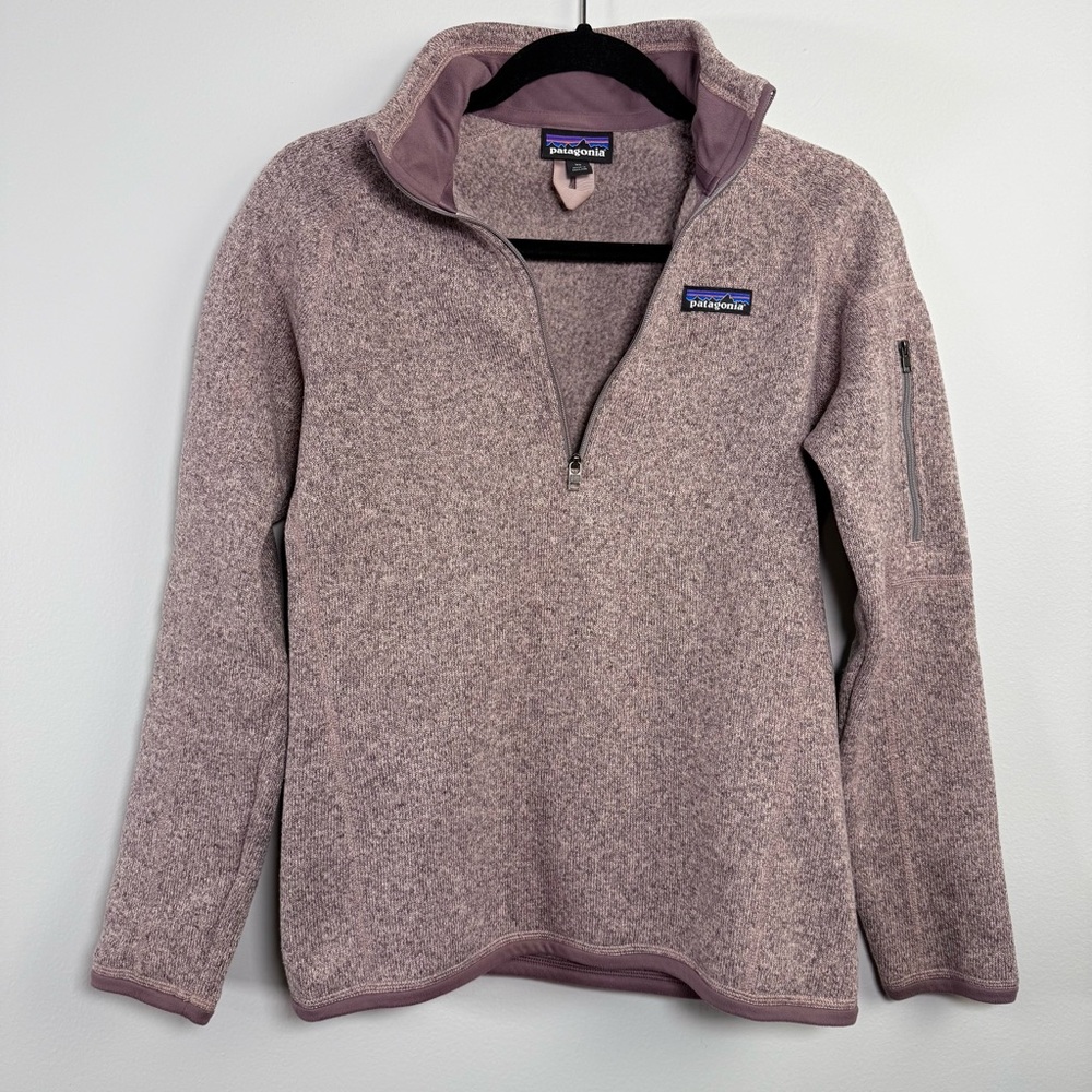 PATAGONIA Womens 1/4 Zip Better Sweater Hazy Purple XS Fleece Pullover Midweight